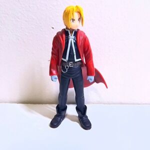 Fullmetal Alchemist 5" Edward Elric Figure Red Cloak Flamel Symbol Anime PVC